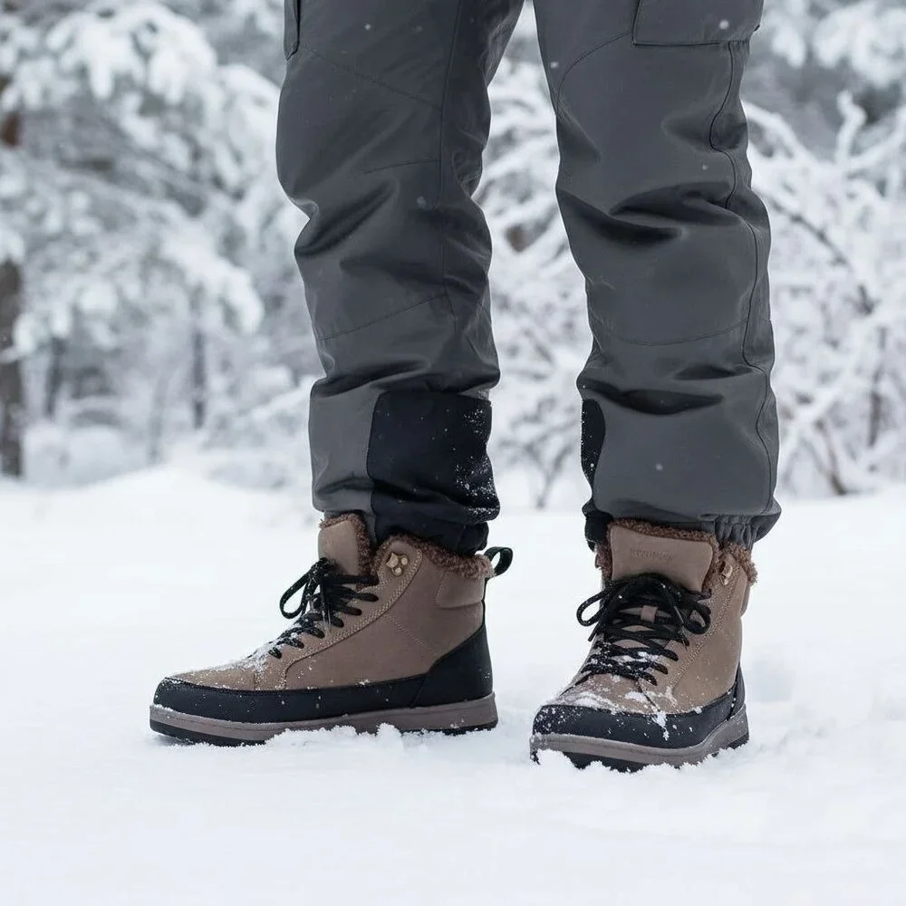 Weatherproof 8 Men Winter Boots Logjam Shearling Lace-up Outdoor Snow Shoes